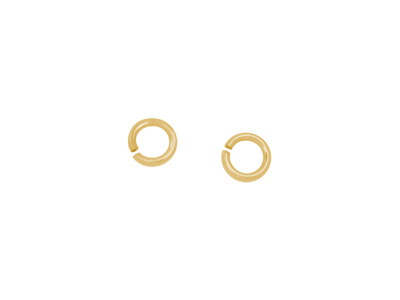 echt vergoldete Biegeringe aus Messing 6x1mm