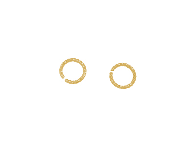 goldene, getwistete, gedrehte, offene Ringe 8mm zum Schmuckm