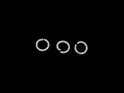 silberne, getwistete, gedrehte, offene Ringe 6mm zum Schmuck