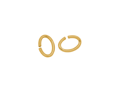 ovale goldene Biegeringe aus Messing 9x6mm