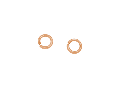 echt rosevergoldete Biegeringe aus Messing 6x1mm