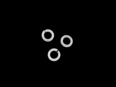silberne Biegeringe Binderinge Ösen offene Ringe 5mm