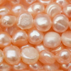 1 Strang (~35cm) echter Zuchtperlen ~5x4mm, pfirsich