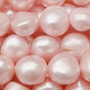 1 Strang (~40cm) echter Zuchtperlen ~9x6mm, hellrosa