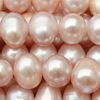 1 Strang (~37cm) echter Zuchtperlen ~7x6mm, fliederrosa