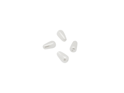 weiße kleine Tropfenperlen 8x4mm